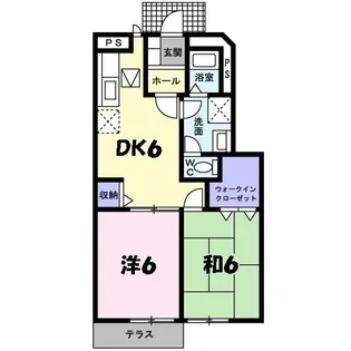 フォレストE【1階】の間取り