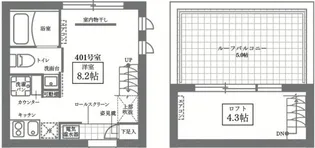 COCOCUBE新御徒町West【4階】の間取り