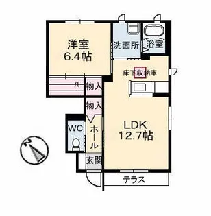 エテルグリーア A棟【1階】の間取り