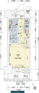 プレサンスOSAKA DOMECITYビーツ【4階】の間取り