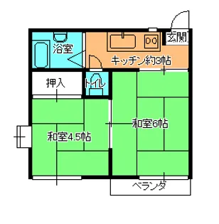 メゾンプラム【1階】の間取り