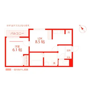 QUIET CRAB HOUSE mix山手【2階】の間取り