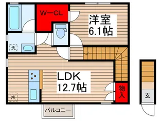 PRATERIA【2階】の間取り