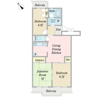 グランドゥール壱番館【1階】の間取り