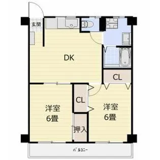 コーポ三鈴【5階】の間取り