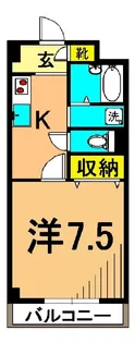 チャペルヒル東大井【1階】の間取り