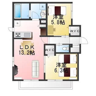 フルトワージュII【1階】の間取り
