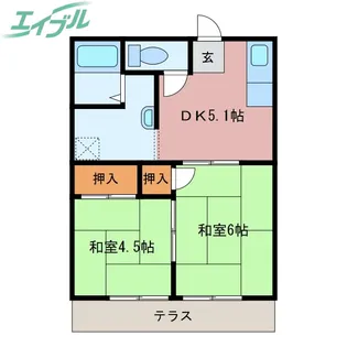 新正ハイツ【1階】の間取り