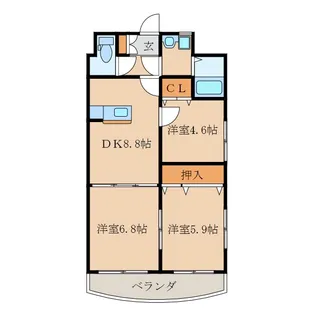 グランドスイート西原【3階】の間取り