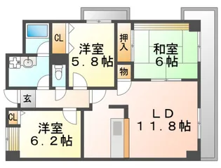 ヴィオラ千里【4階】の間取り