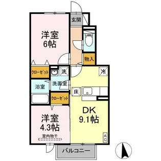 セジュール 雅【1階】の間取り