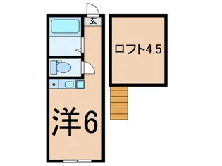 ユナイト新川崎ジャンヌ・ダルク【1階】の間取り