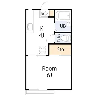 ウハラハイツB【2階】の間取り