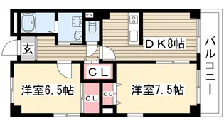 エストA【3階】の間取り