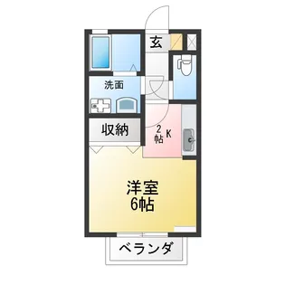 ドミトリーKITA B【1階】の間取り