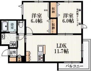 イーグル上荻【2階】の間取り
