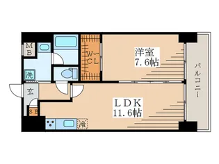 PRIME COURT TACHIKAWA【14階】の間取り