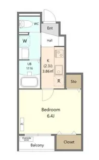 アバルト南光台【1階】の間取り