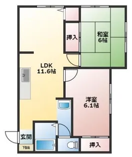 第2ハイツ太田【1階】の間取り