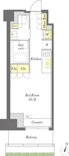 プライムメゾン森下WEST【2階】の間取り