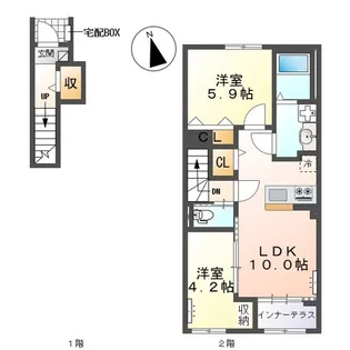 フェリーチェ瀬戸【2階】の間取り