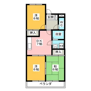ハイツ須賀【4階】の間取り