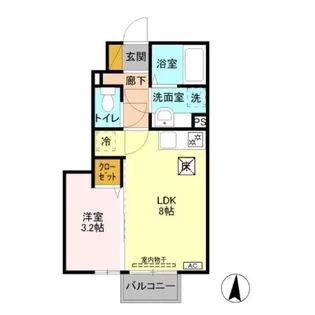 シャルムコート桜【1階】の間取り