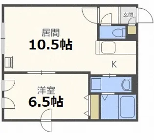 アビネス本通II【2階】の間取り