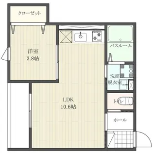 アステラス北仙台壱番館【3階】の間取り