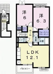 laurel翔【2階】の間取り