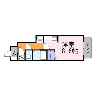 ヴェルドミール・エストゥディオ【1階】の間取り