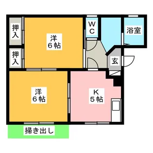 エパックハイツB【1階】の間取り