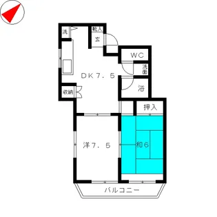 サンパーク南浦和【2階】の間取り