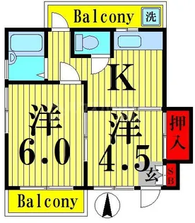 めぐみハイツ【3階】の間取り