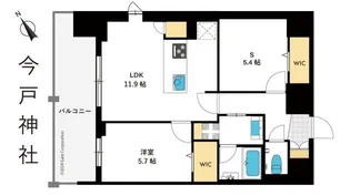 東京マンション【10階】の間取り