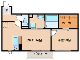 シャルム・リリー【1階】の間取り