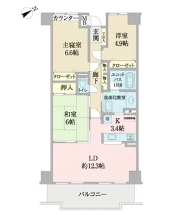 アパガーデンコート成田駅前【5階】の間取り