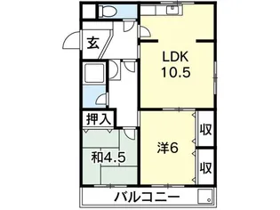 アスカハイツ【1階】の間取り