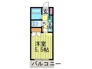 月村マンションNo.17【2階】の間取り