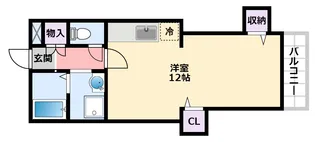 ソシヤ甲子園【3階】の間取り