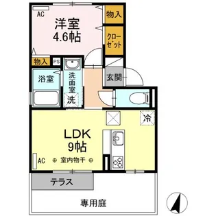 エントピアSEIWA D棟【1階】の間取り