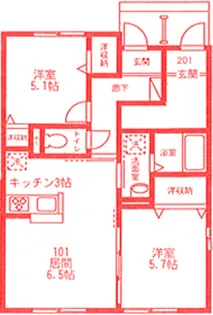 アドマーニ【1階】の間取り