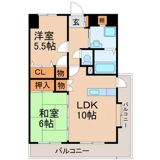 アイーラ渡辺【4階】の間取り