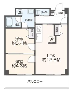 LUVIAS上小阪【4階】の間取り