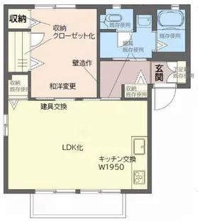 ルミエールひがのA【2階】の間取り