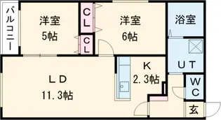 マンダリン恵み野【4階】の間取り