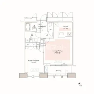 Dマークス西新宿タワー【21階】の間取り