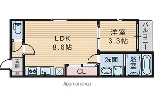 ヴァレスタ豊里【2階】の間取り