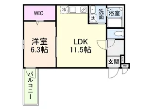 JTガーデン徳庵【3階】の間取り