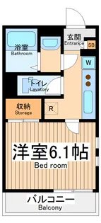 クレイノフロレゾン立川【3階】の間取り